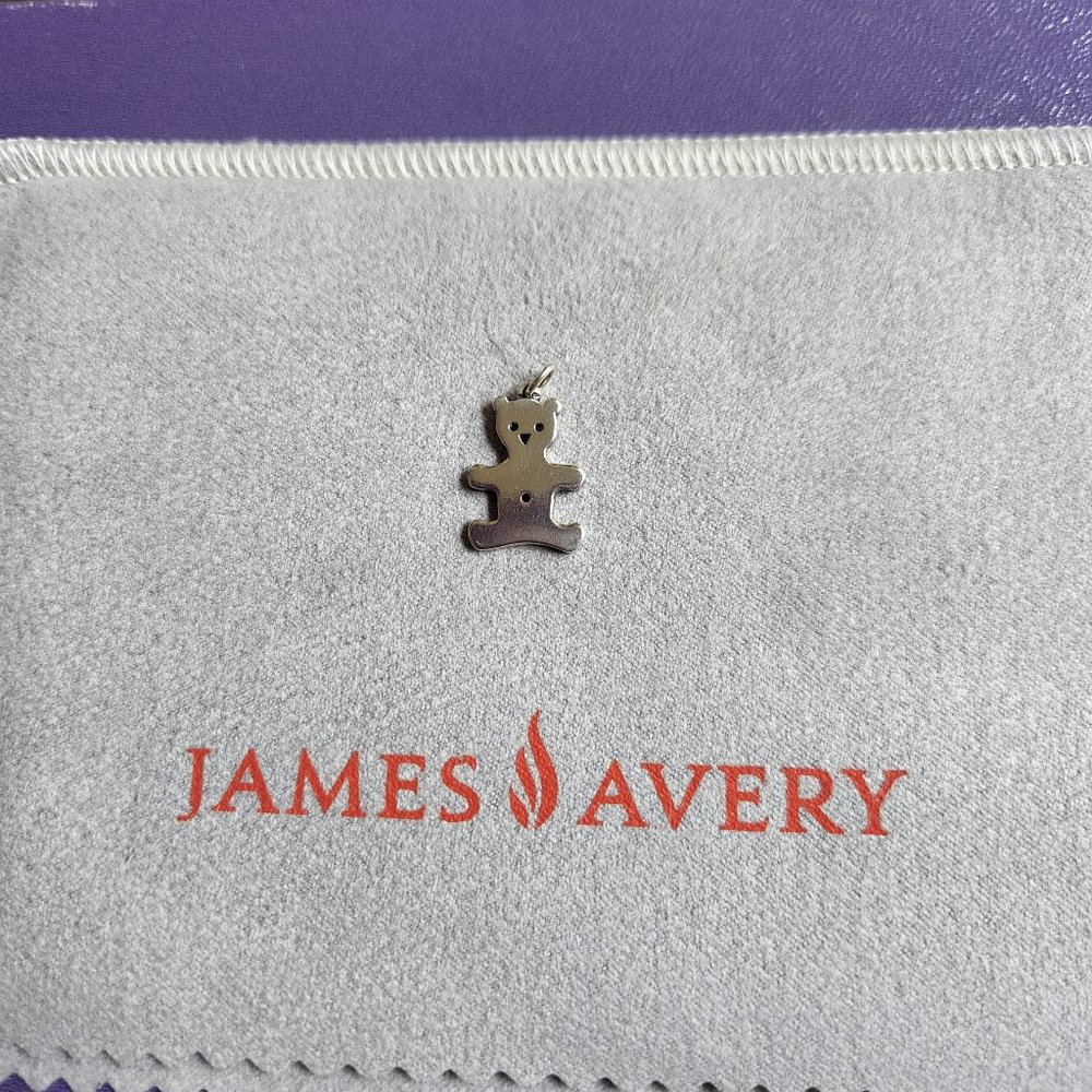 RARE RETIRED James Avery Sterling Silver Flat Bear Charm